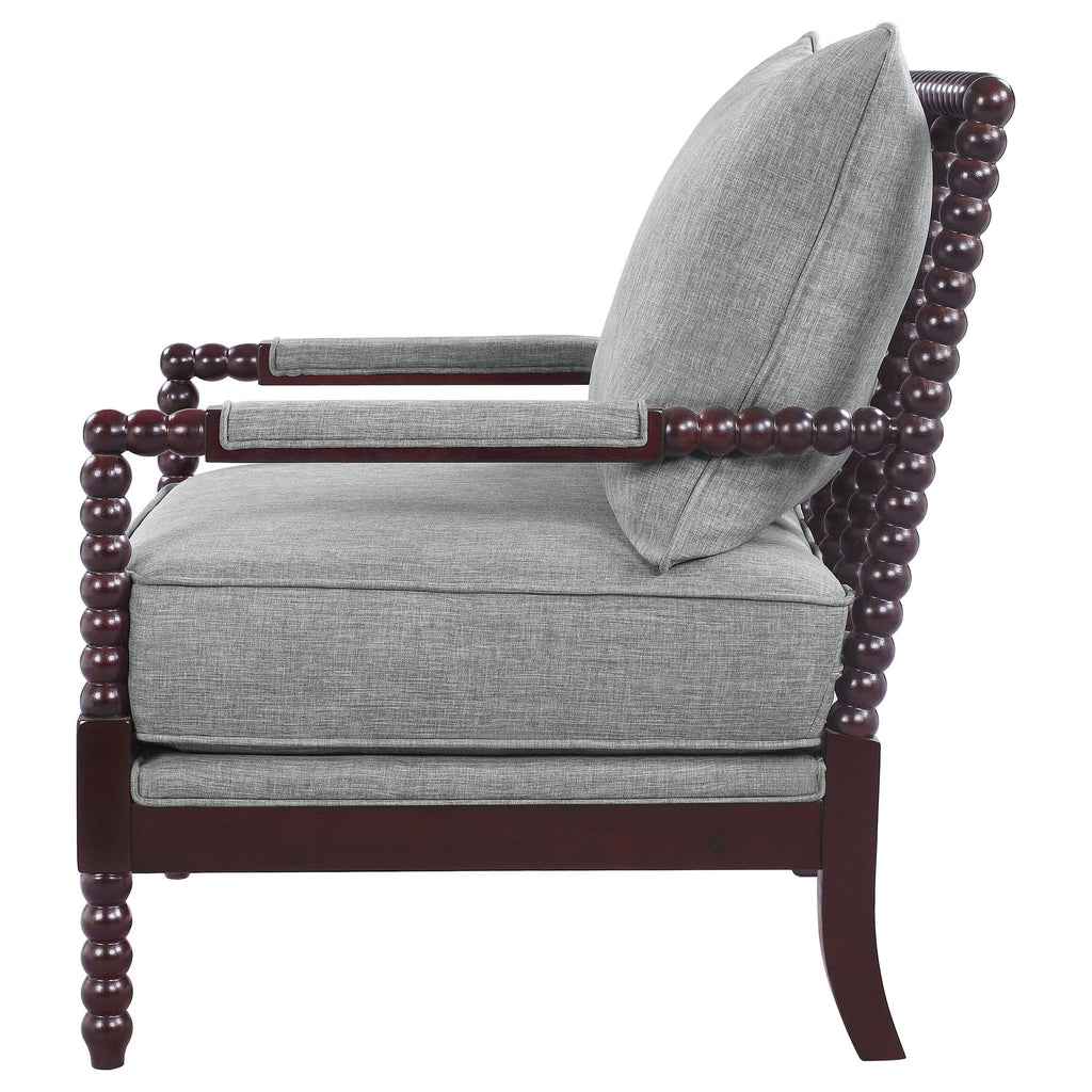 Removable Back Accent Chair with Plush Cushion - Beige, White, or Dark Gray