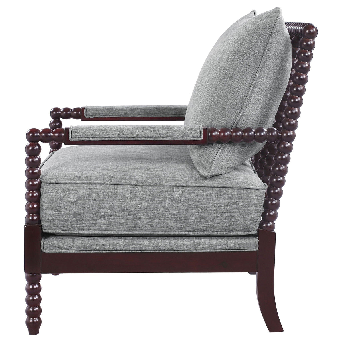 Removable Back Accent Chair with Plush Cushion - Beige, White, or Dark Gray