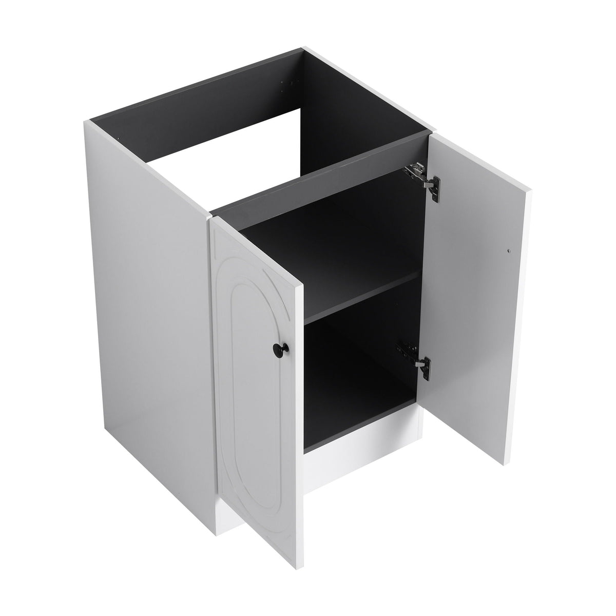 Modern Freestanding Bathroom Vanity with Soft Close Cabinet Doors - Pearl Silver, White, or Dark Green