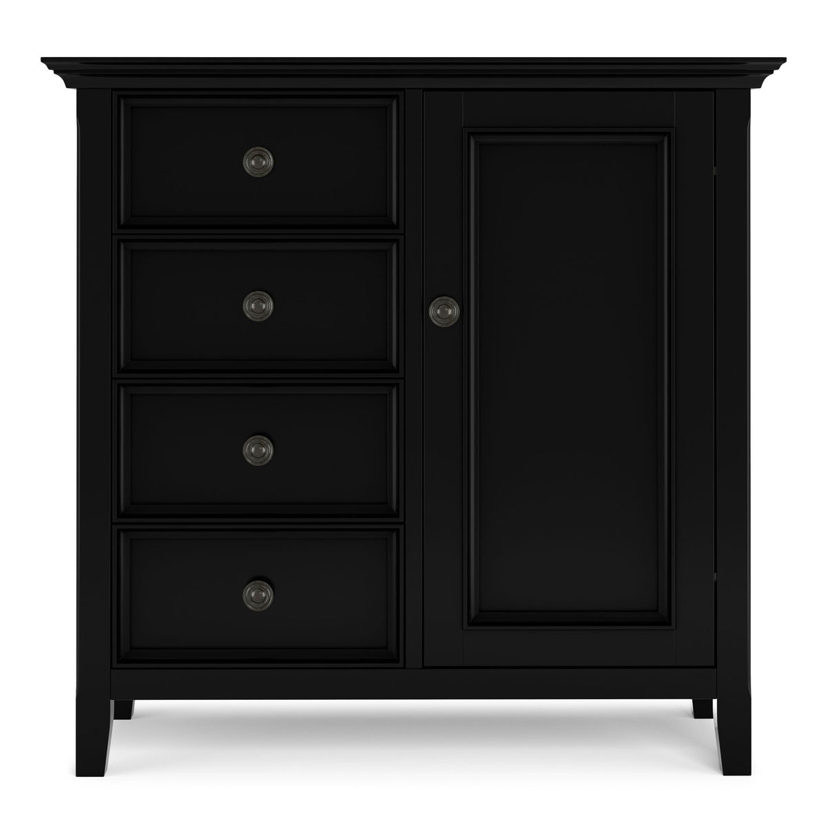 Handcrafted Medium Storage Cabinet with Adjustable Shelves - Dark Brown, Light Brown, Black, White