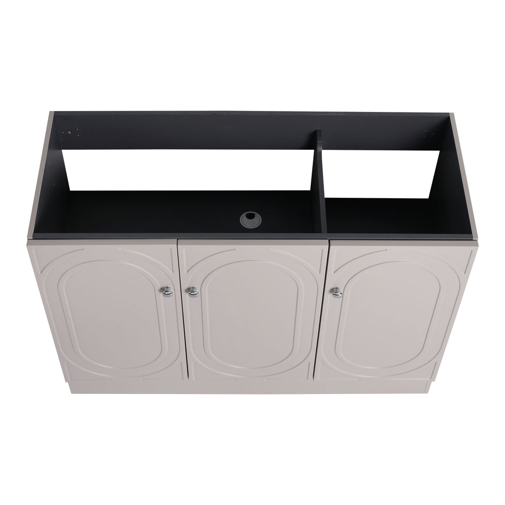 Modern Freestanding Bathroom Vanity with Soft Close Cabinet Doors - Pearl Silver, White, or Dark Green