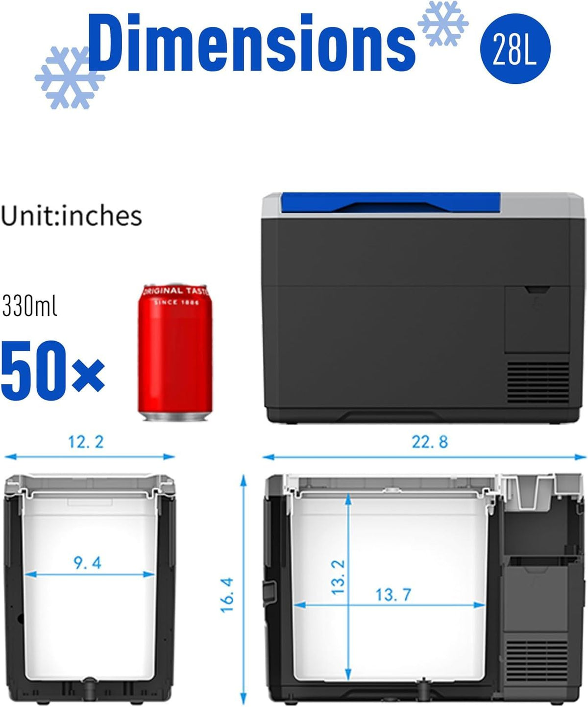 Portable Freezer with App Control - Black