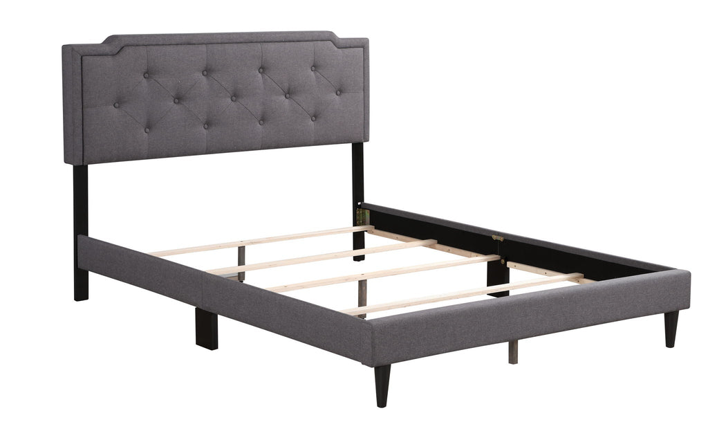 Button Tufted Upholstered Bed with Charming Design - Multiple Colors