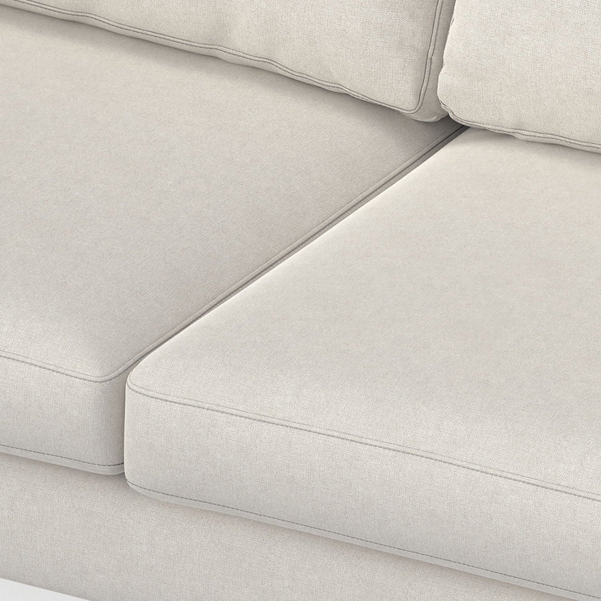 Mid Century Corner Sectional Sofa with Feather Cushions - Beige or Dark Gray