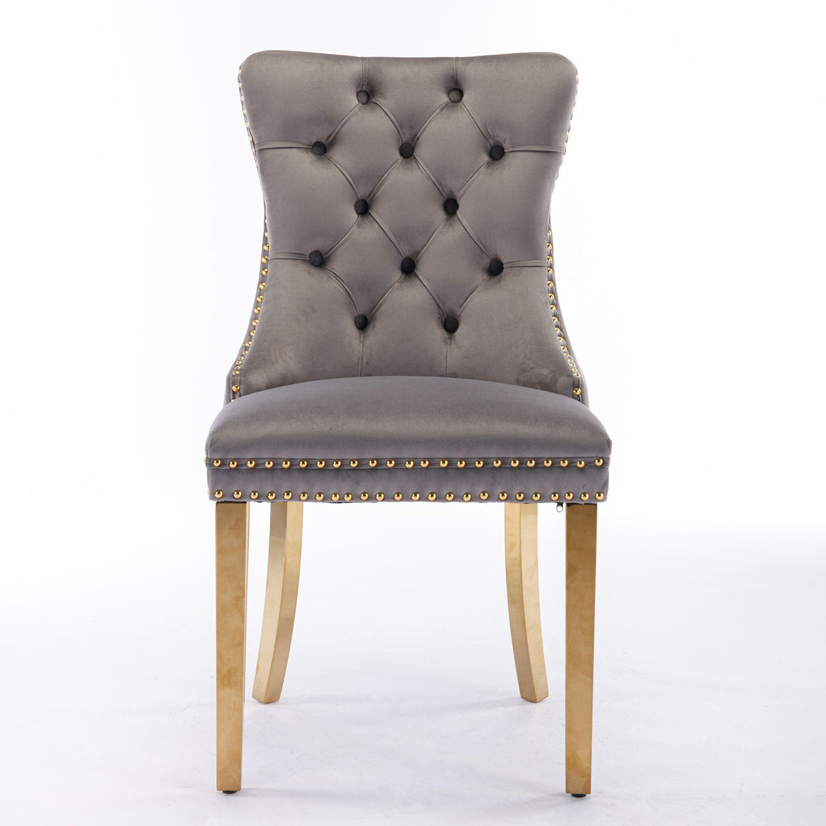 Modern Tufted Dining Chair Set of 2 with Velvet Upholstery - Nikki Collection