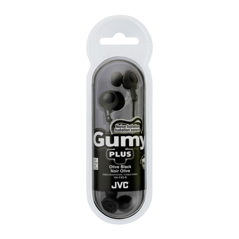 JVC® Gumy Plus Black Earbuds with Remote & Microphone