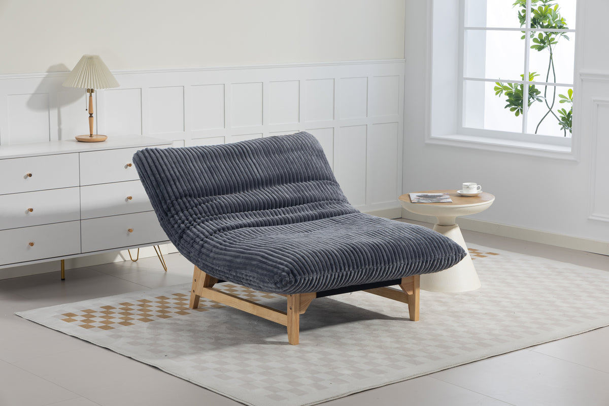 Bean Bag Chair for Adults with Solid Wood Frame - Corduroy