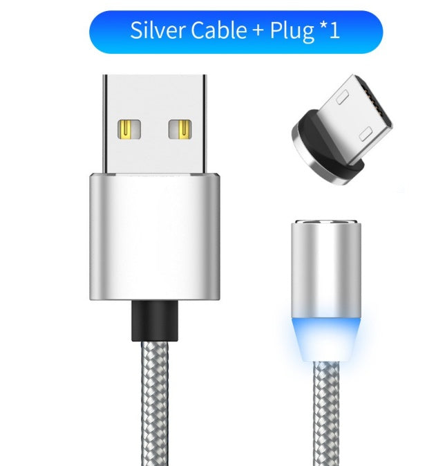 YBD 1m Magnetic LED Charging Cable for Apple