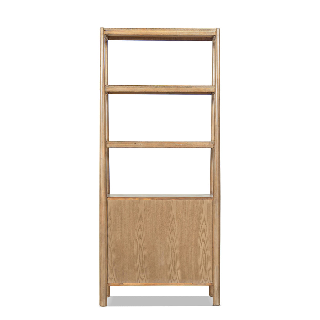 Nolan 86" Reclaimed Wood Bookcase with Lower Cabinet