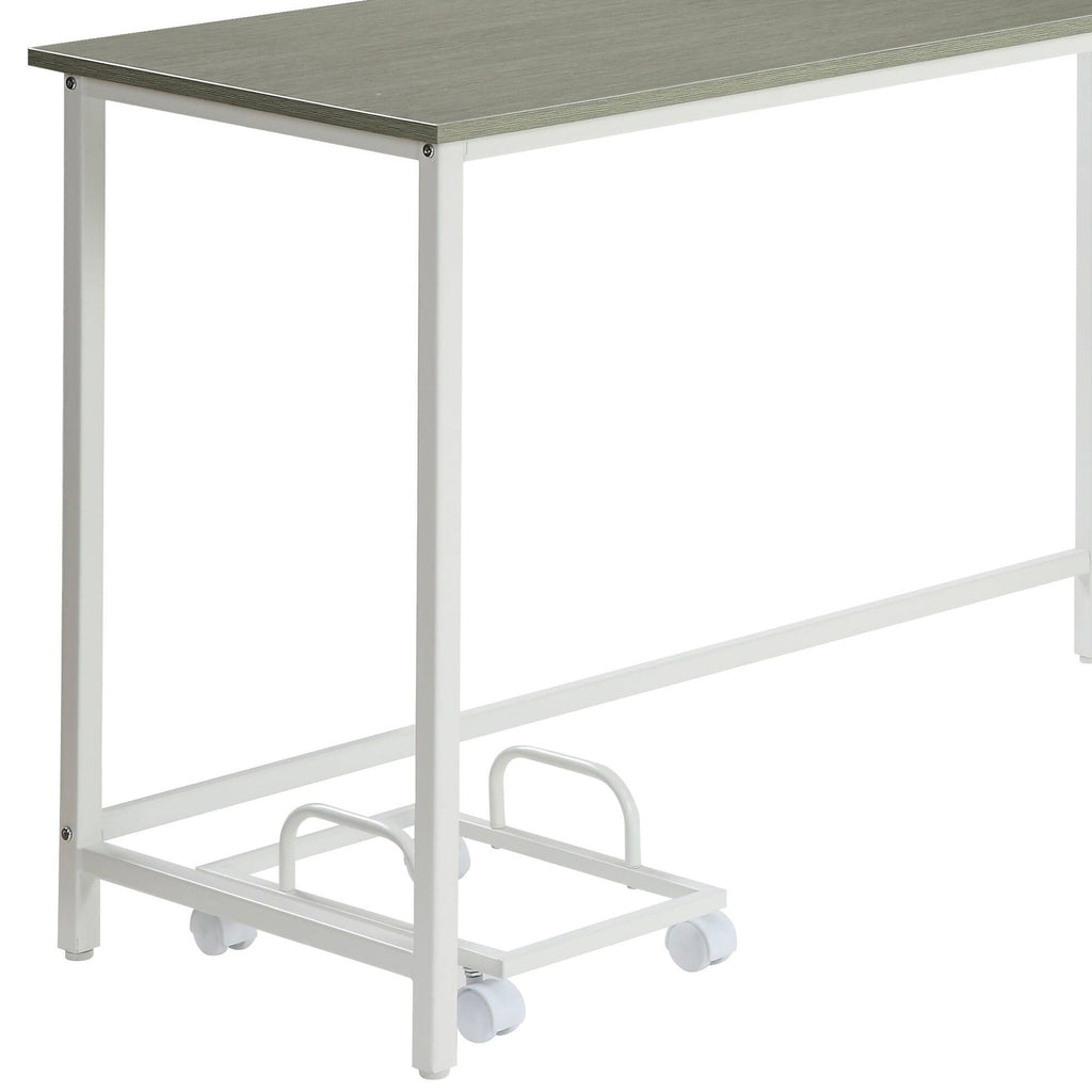 Bambina Computer Desk L-Shape Corner Desk with Metal Frame - Gray or Dark Brown
