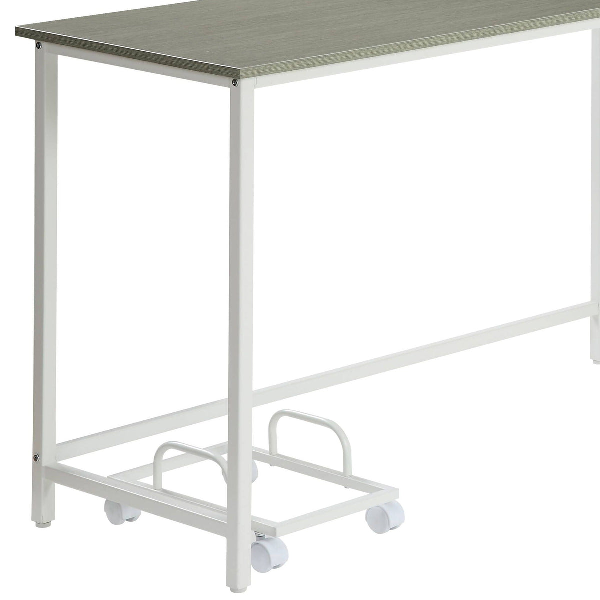 Bambina Computer Desk L-Shape Corner Desk with Metal Frame - Gray or Dark Brown