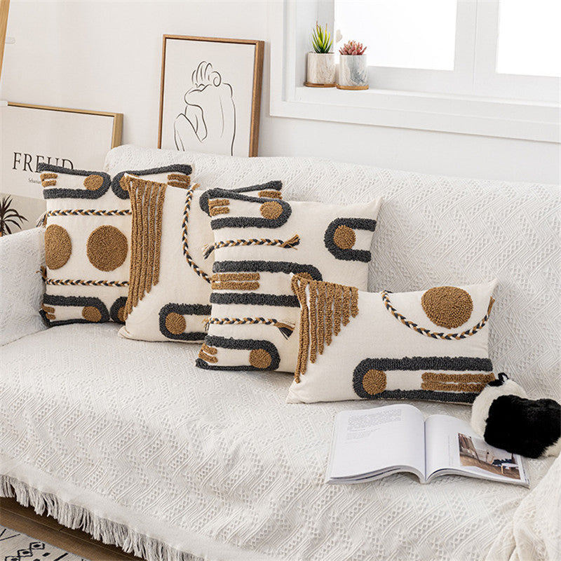 Ethnic Hand-Tufted Velvet Pillow Cover