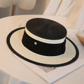 Women Flat Top Straw Sun Hat