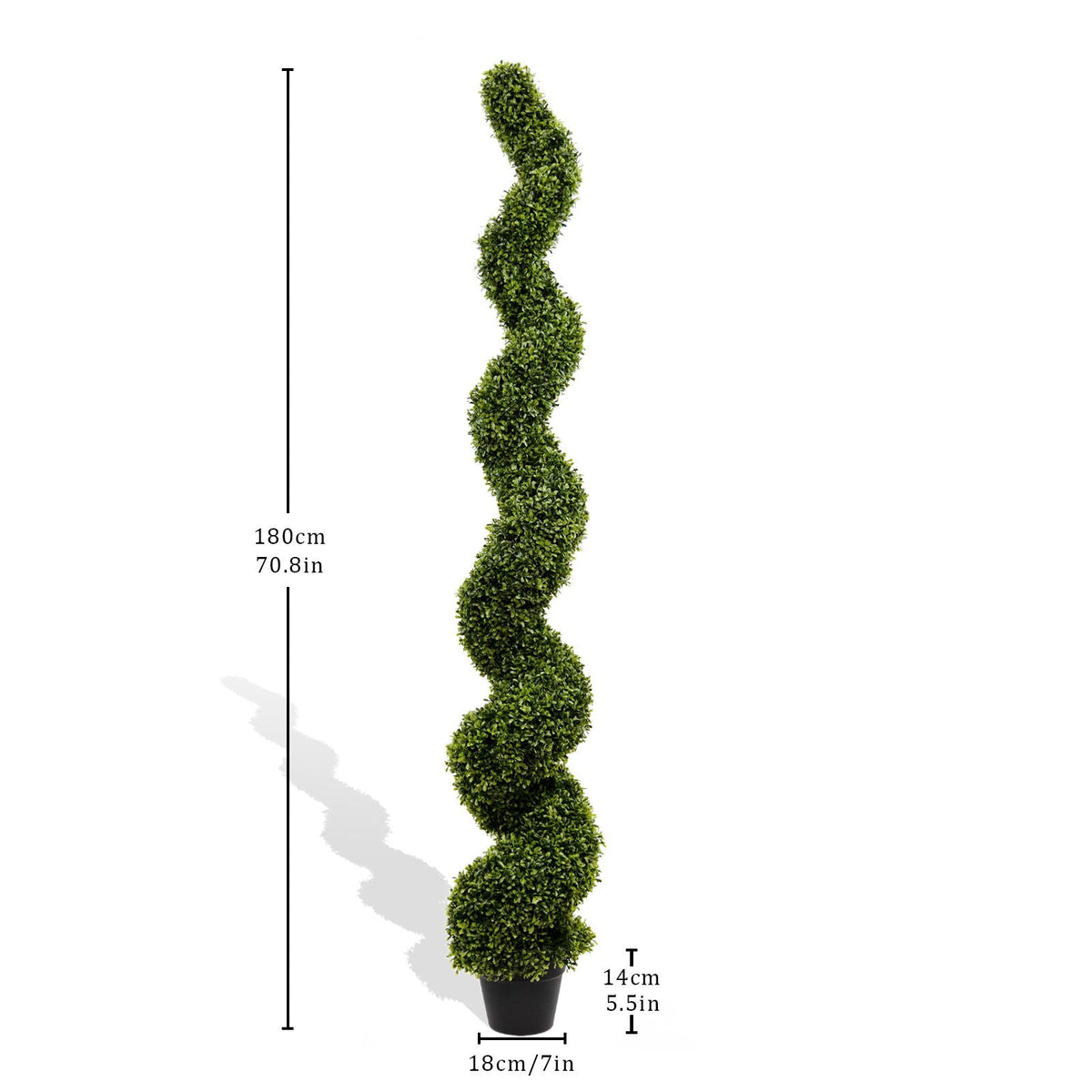 Artificial Outdoor UV Resistant Plastic Boxwood Topiary Spiral Tree