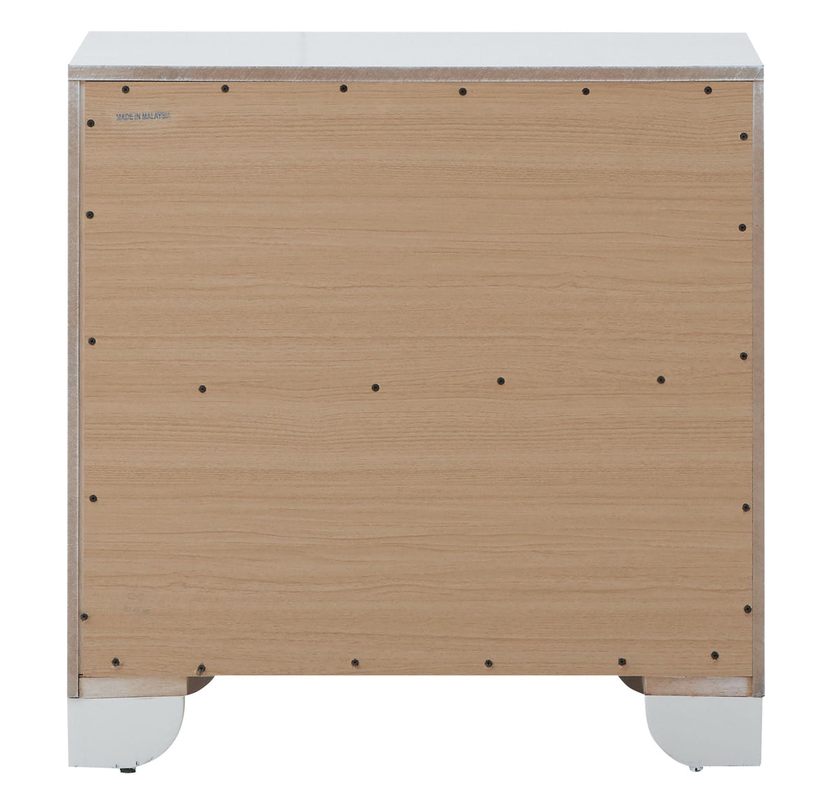 Contemporary Nightstand with Durable Construction - Silver Champagne