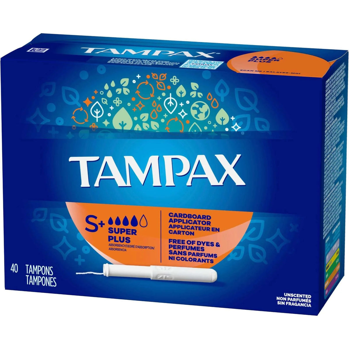 Tampax® Super+ Tampon, 40-Pack