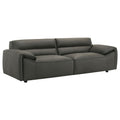 Buxton Top Grain Leather Upholstered Sofa Graphite