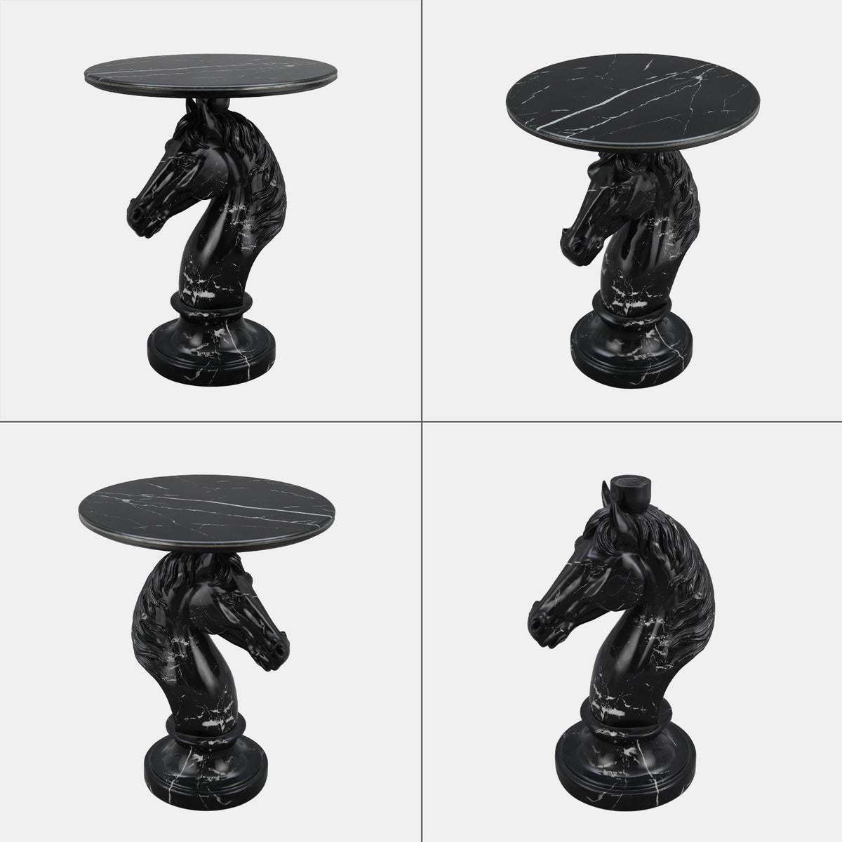 Horse Head Accent Table Animal Statue End Table