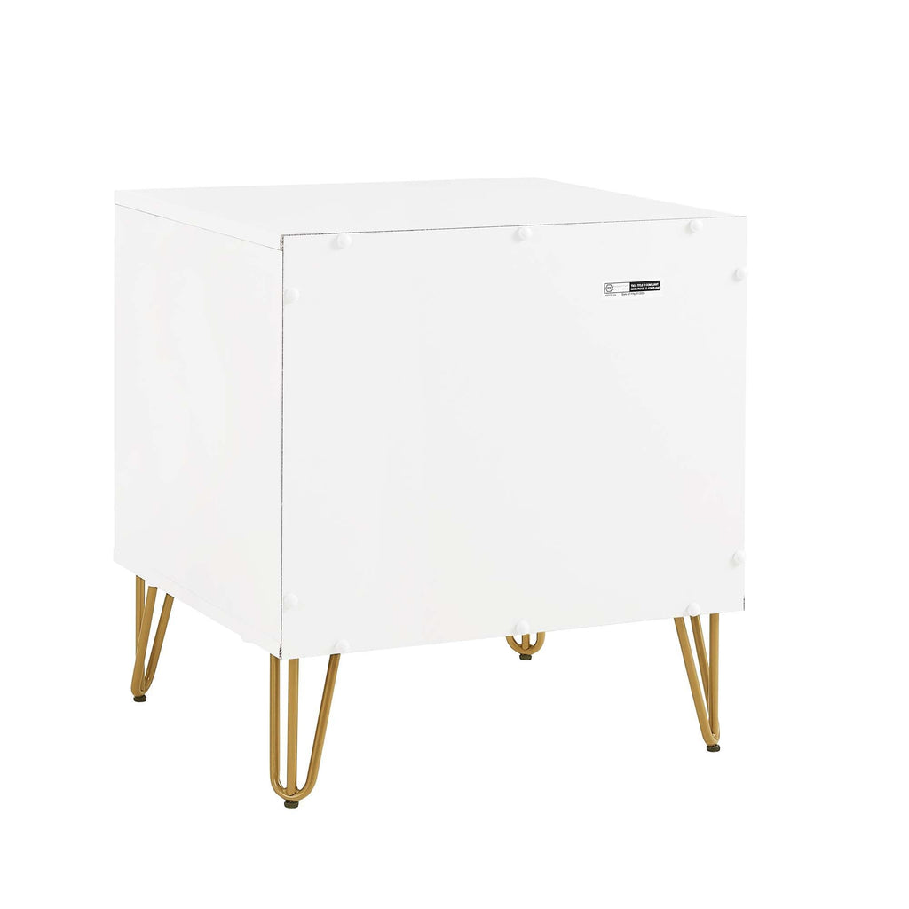 Dumbo Nightstand with 2 Drawers and Fluted Fronts – Multiple Colors