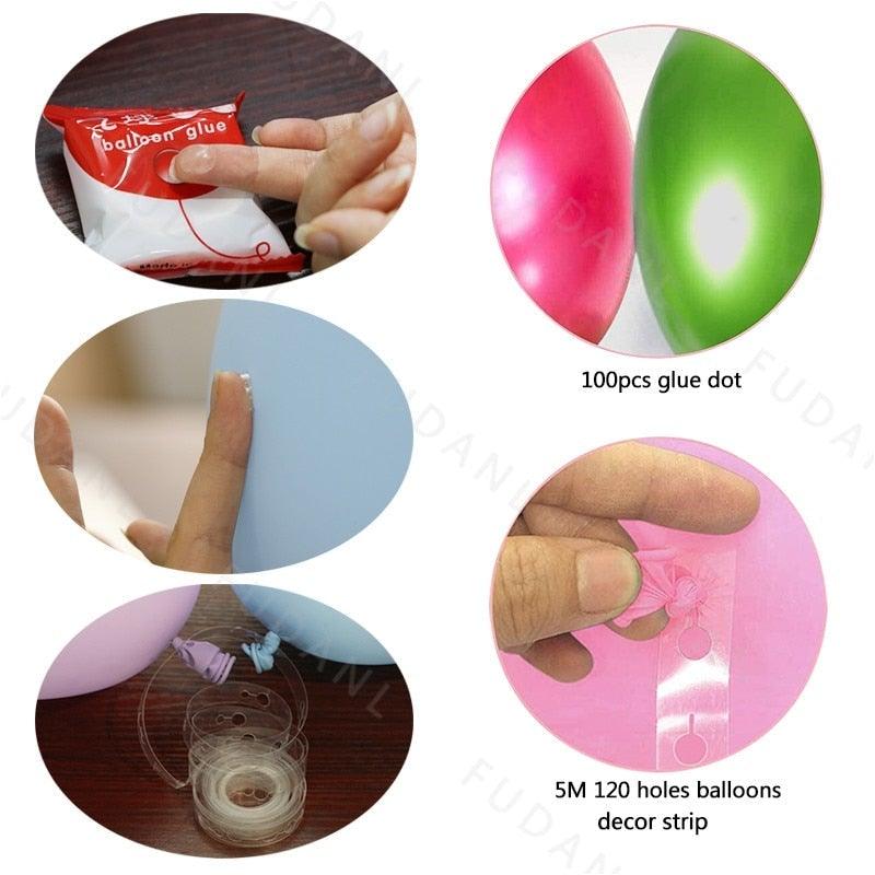175pcs Pink Purple Arch Garland Kit Balloons Set For Birthday Wedding Party Background Decor Bridal Showers Girl Birthday Decoration
