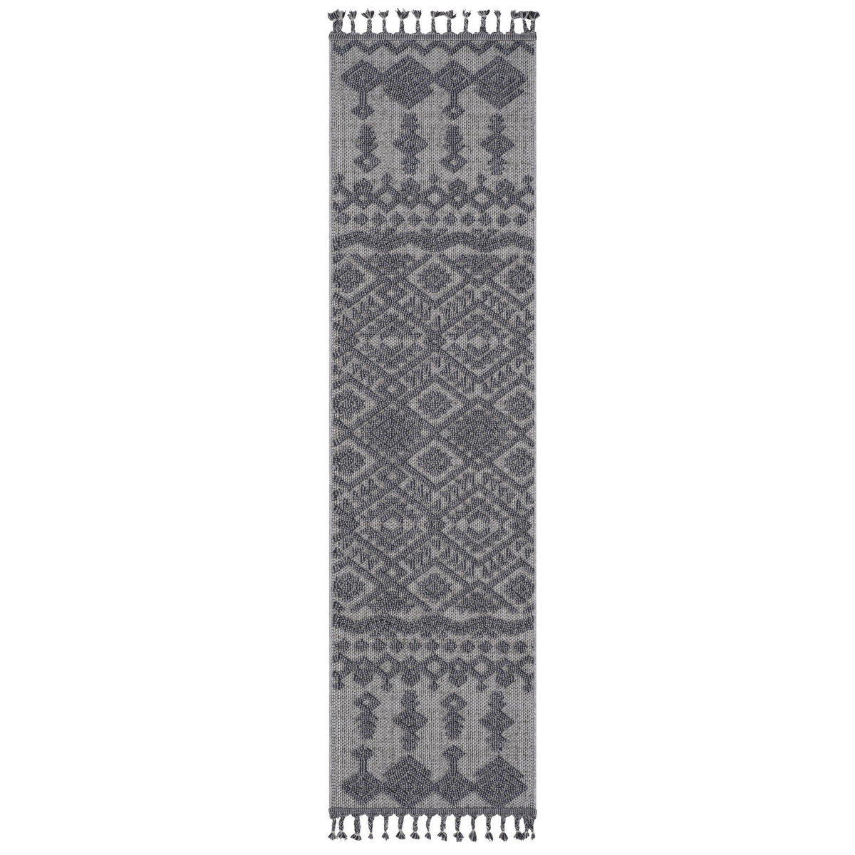Trendy Traditional Indoor / Outdoor Rug with Stain Resistance – Light Brown or Dark Gray