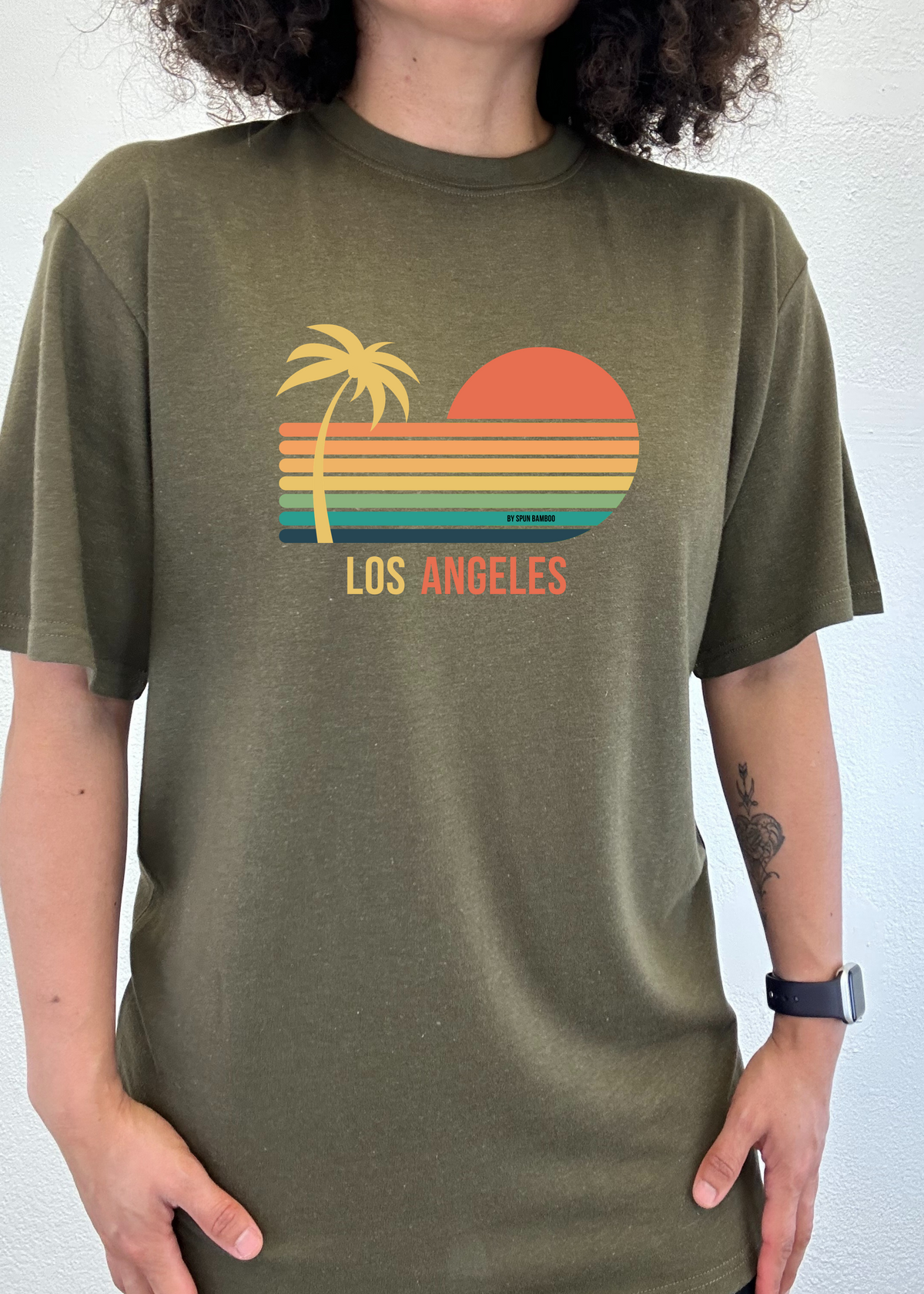 Los Angeles Unisex Bamboo Viscose/Organic Cotton Short Sleeve Graphic T-Shirt