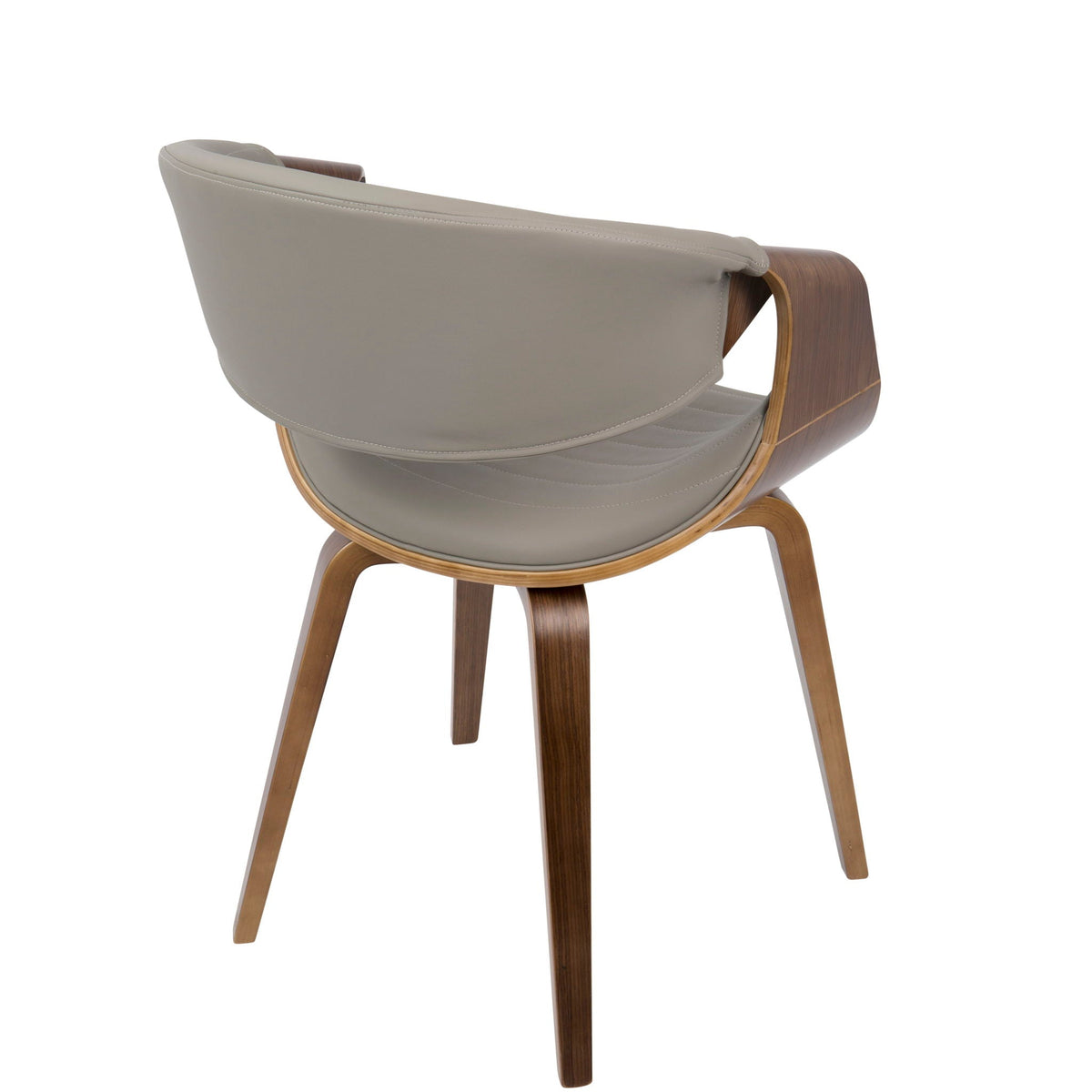 Mid-Century Modern Dining Chair with Bent Wood Legs - Black, Gray, Beige, White