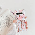 Electroplated mosaic marbled case