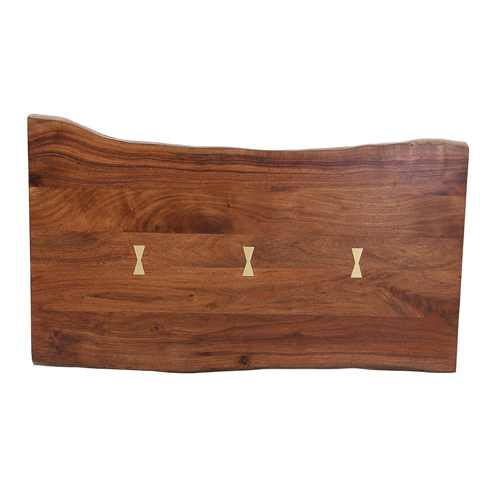 Natural Wood Coffee Table with Acacia Top - Brown