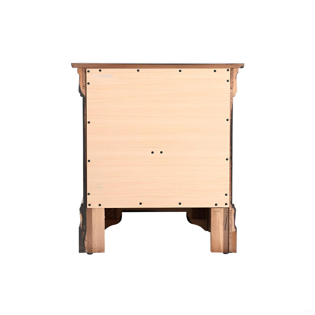 Louis Phillipe Wood Nightstand with Storage Drawers - Multiple Colors