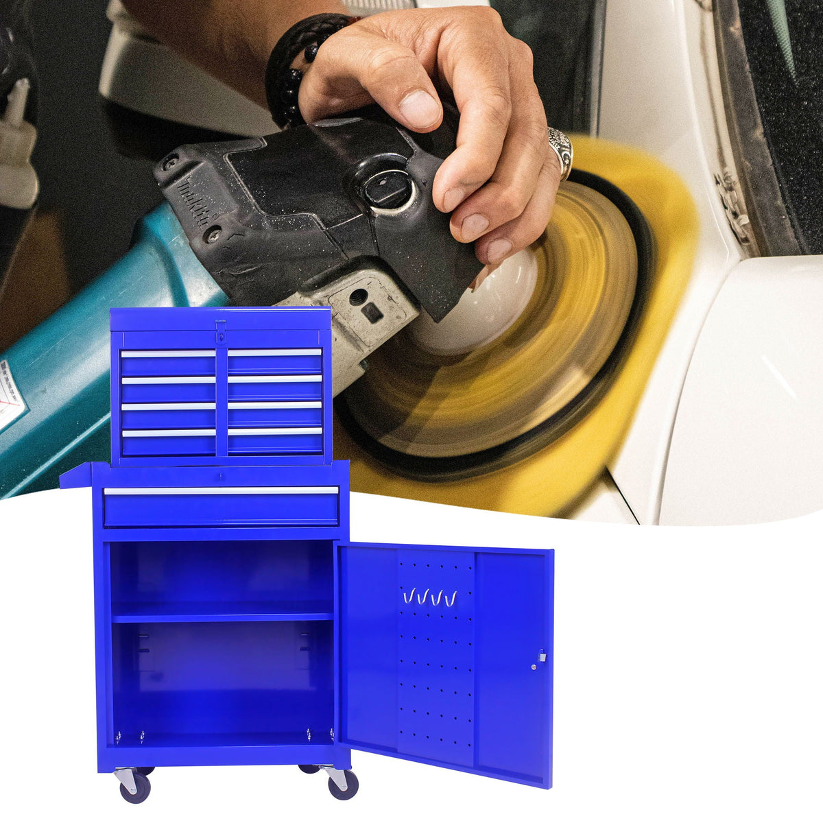 High Capacity Rolling Tool Chest With Wheels And Drawers, Storage Cabinet