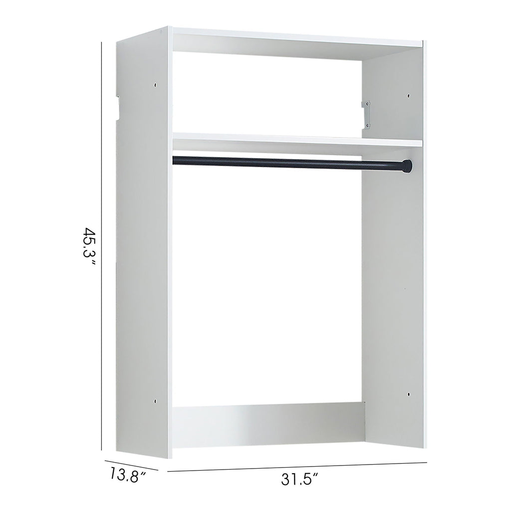 Devi - Wall Mounted Wood Closet System