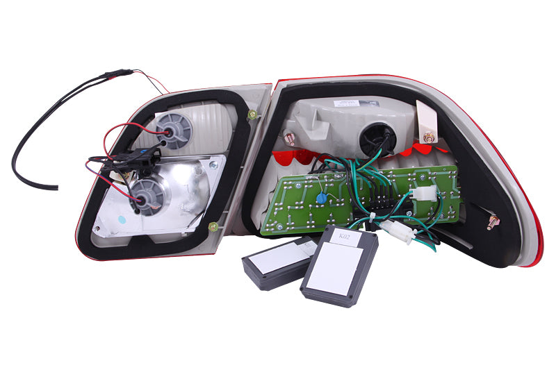 Anzo 1996-2002 Mercedes Benz E Class W210 LED Tail lights Red/Clear