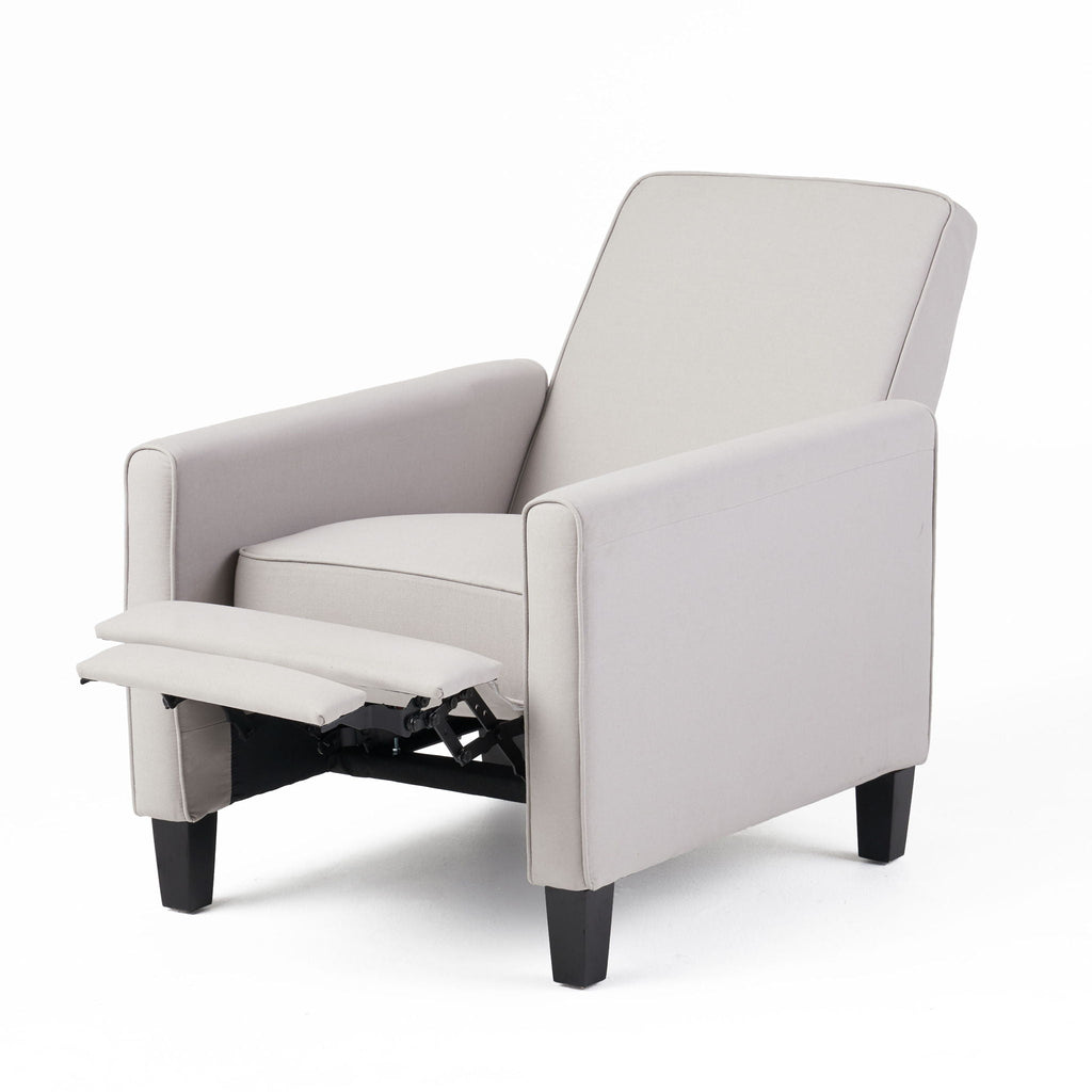 Upholstered Push Back Recliner Chair with Adjustable Recline - Multiple Colors