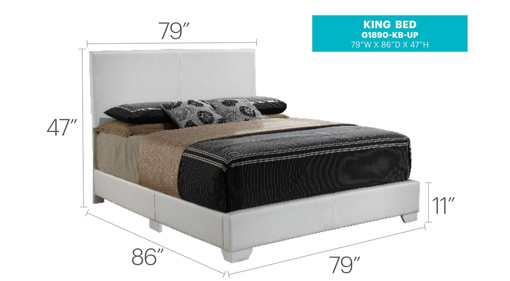 Elegant Platform Bed with Upholstered Finish - Multiple Colors