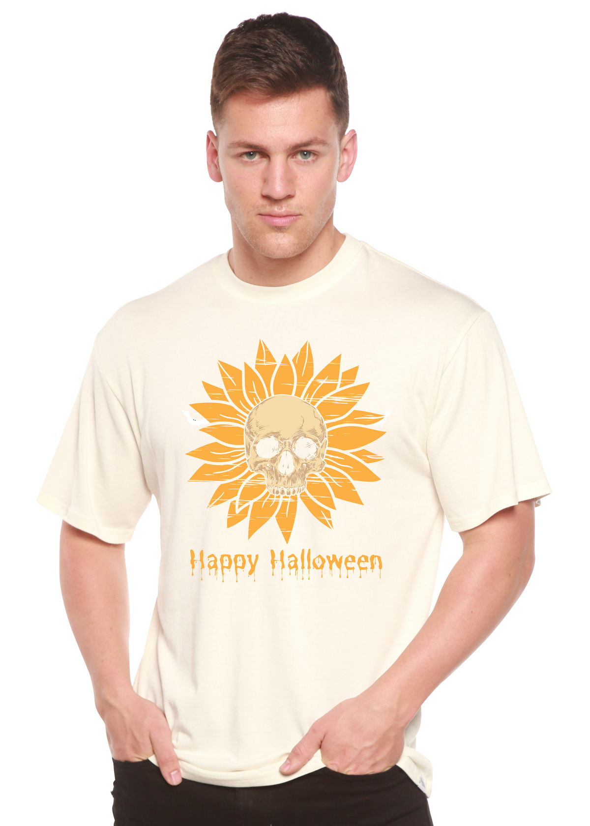 Happy Halloween Day Men's Bamboo Viscose/Organic Cotton Short Sleeve Graphic T-Shirt