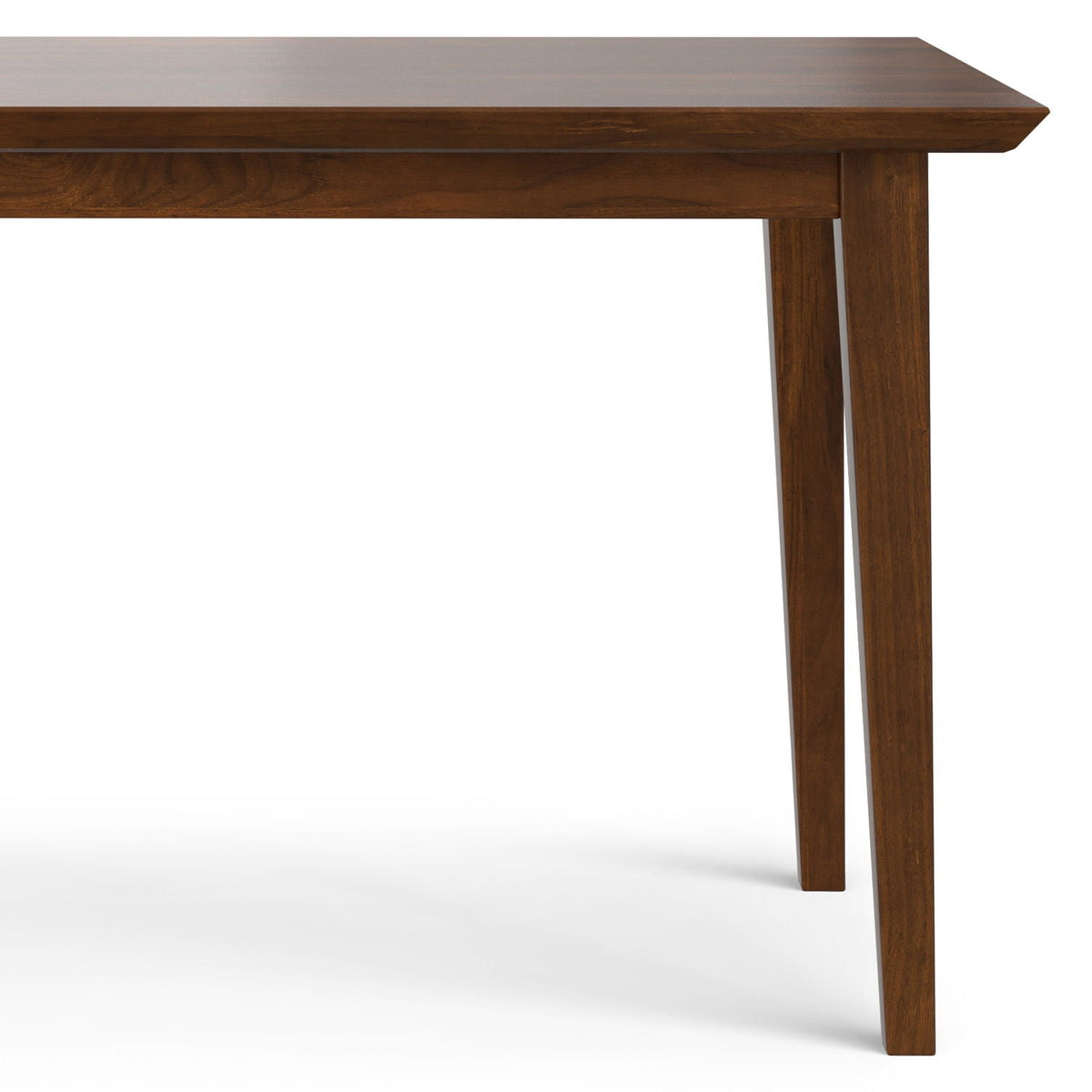 Contemporary Dining Table with Solid Oak Veneer - Light or Dark Brown