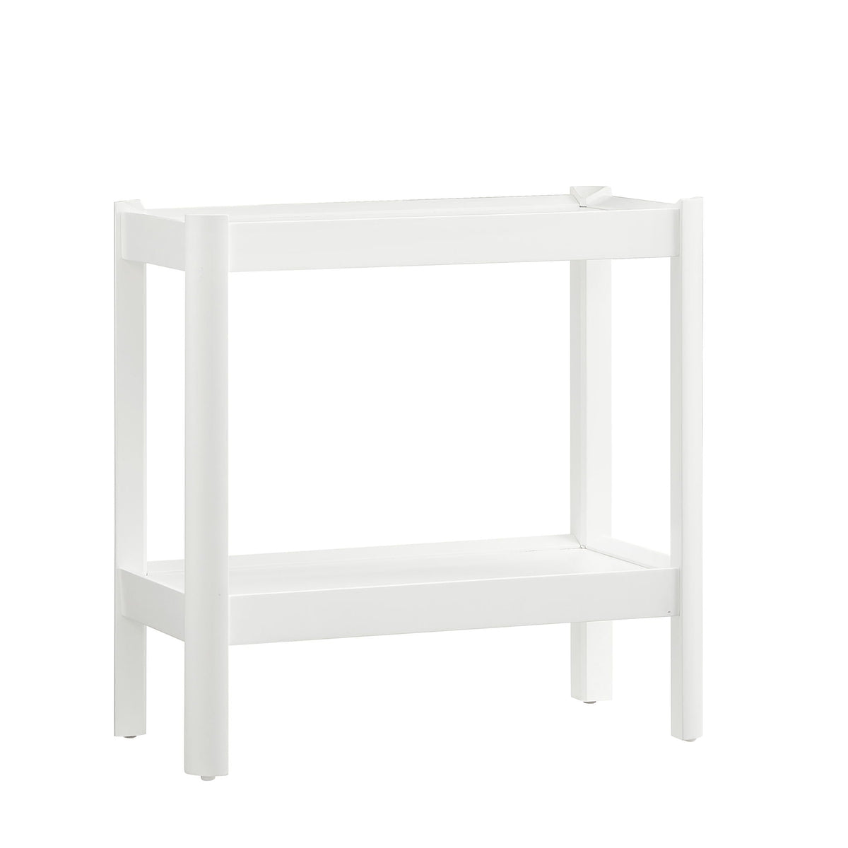 Solid Wood Nightstand with 2 Shelves - Black or White