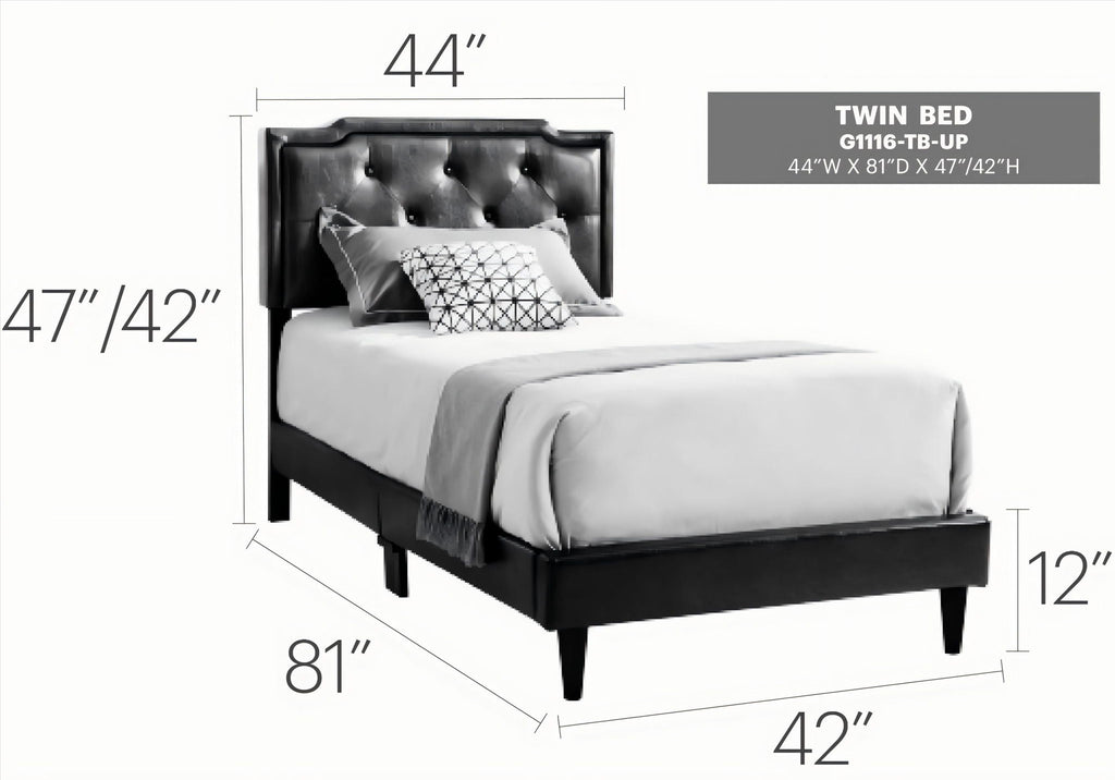 Button Tufted Upholstered Bed with Charming Design - Multiple Colors
