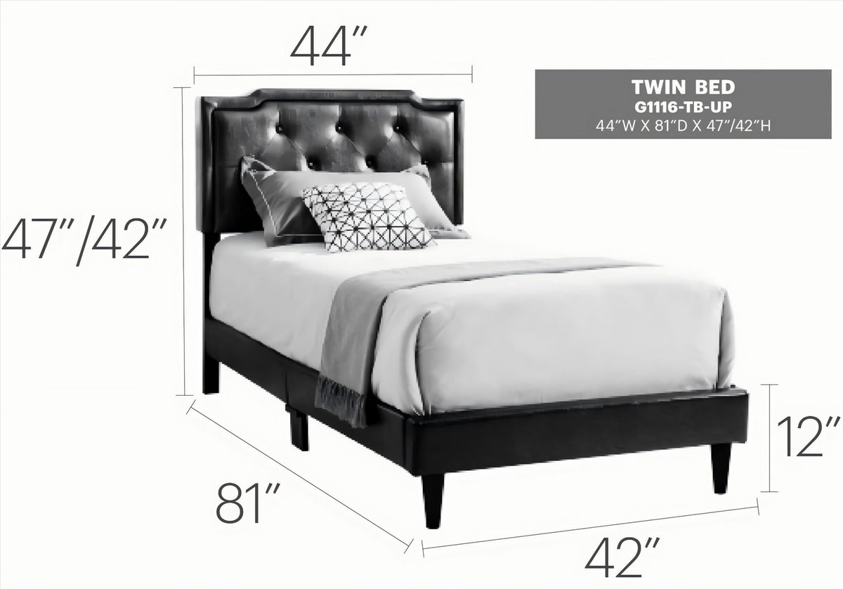 Button Tufted Upholstered Bed with Charming Design - Multiple Colors