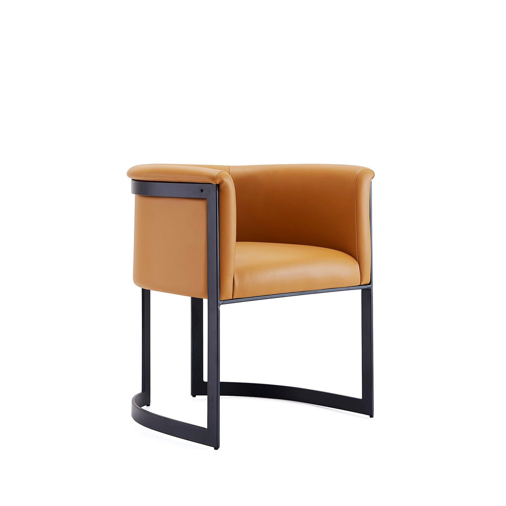 Corso Dining Chair with Modern Metal Frame - Available in Beige, Light Brown, Dark Gray