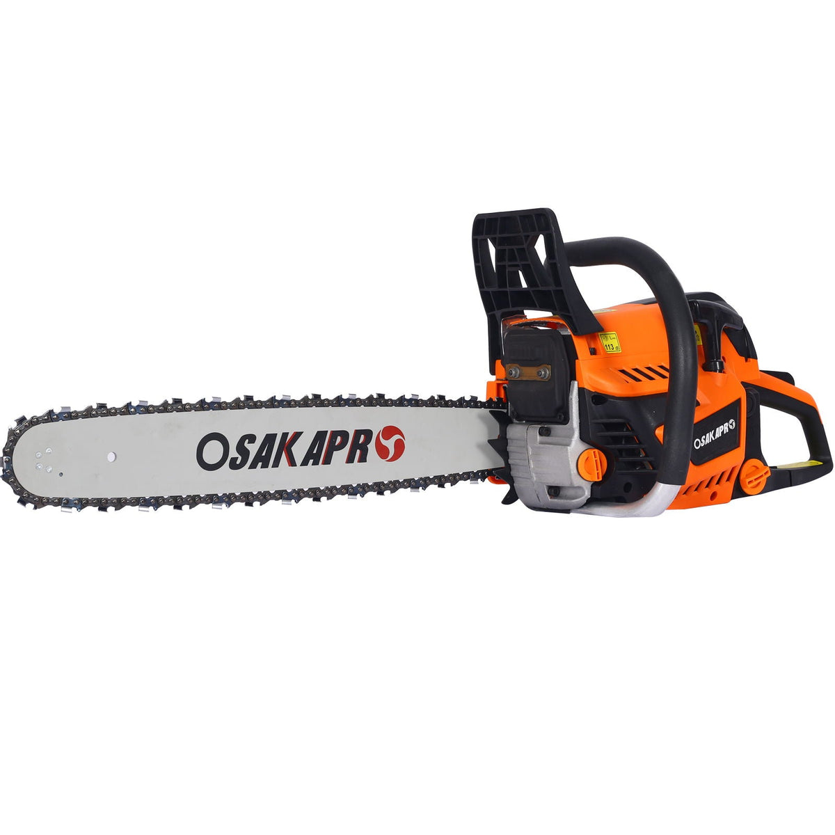 58cc Gasoline Chainsaw with 20-Inch Bar and Anti-Vibration - Orange