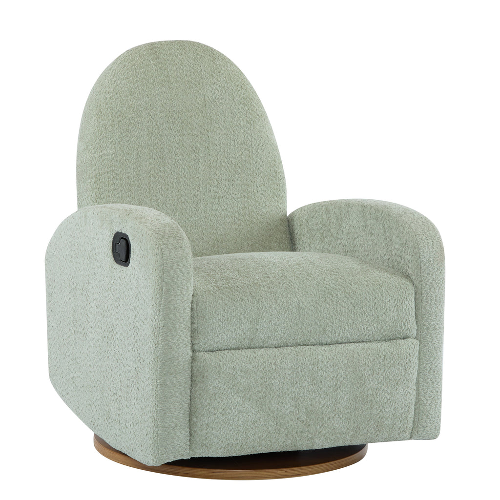360 Swivel and Glider Recliner Chair with Solid Wood Base - Light