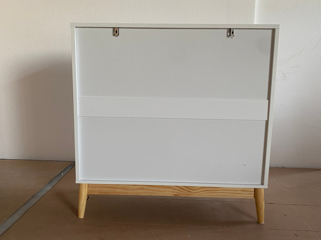 Nordic Style 3-Drawer Storage Cabinet with Modern Design - White