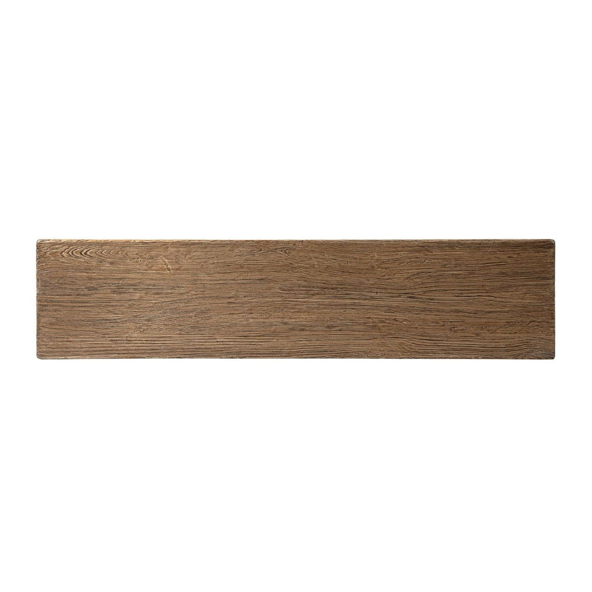 Trestle Coffee Table with Solid Reclaimed Elm Construction - Dark or Light Brown