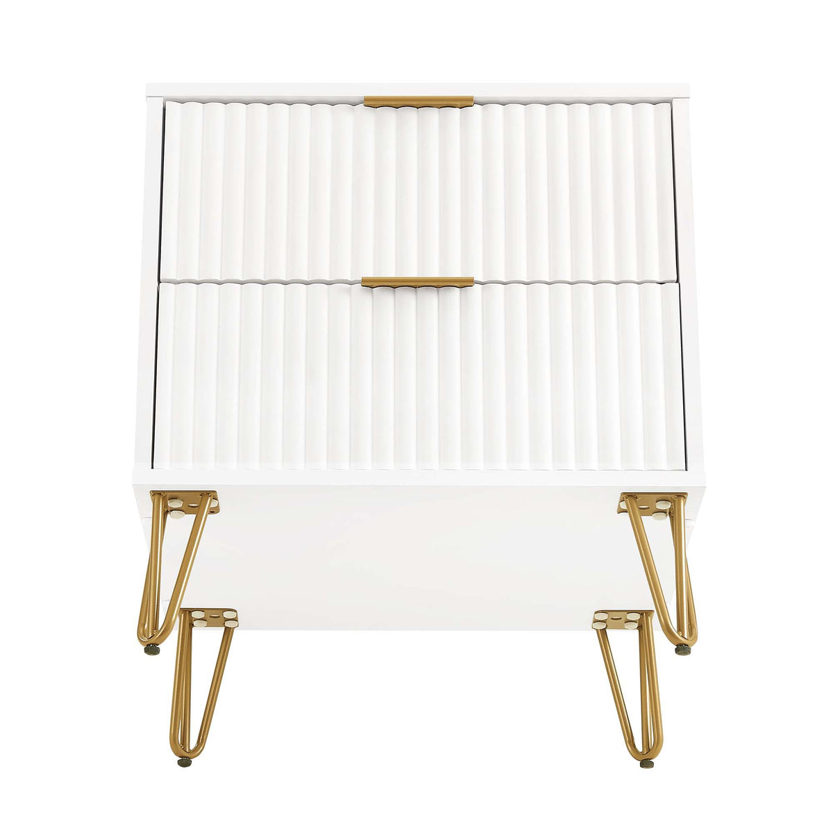 Dumbo Nightstand with 2 Drawers and Fluted Fronts – Multiple Colors