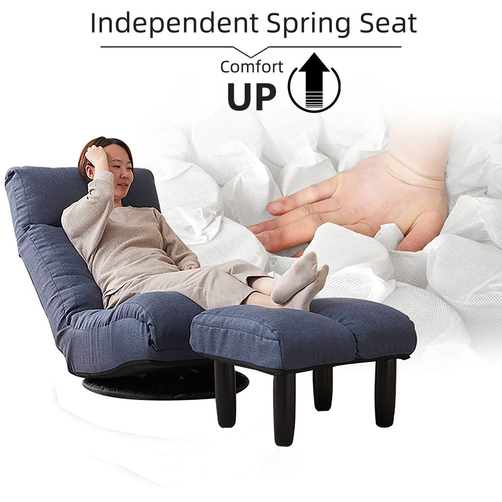 Adjustable Japanese Reclining Floor Chair Sofa With Metal Frame