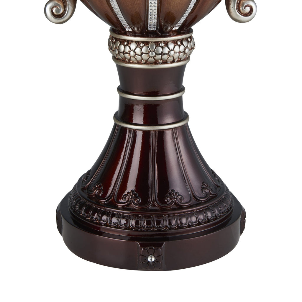 Bronze Urn-Shaped Decorative Vase with Urn Design - 17.5" Tall