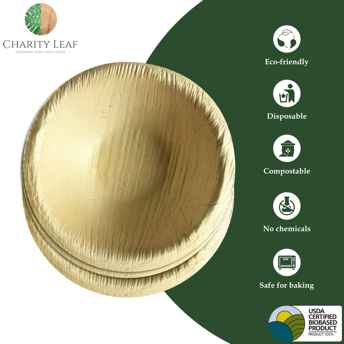 2.5" Inch - (1 Oz) Natural Disposable Bamboo Dipping Bowl