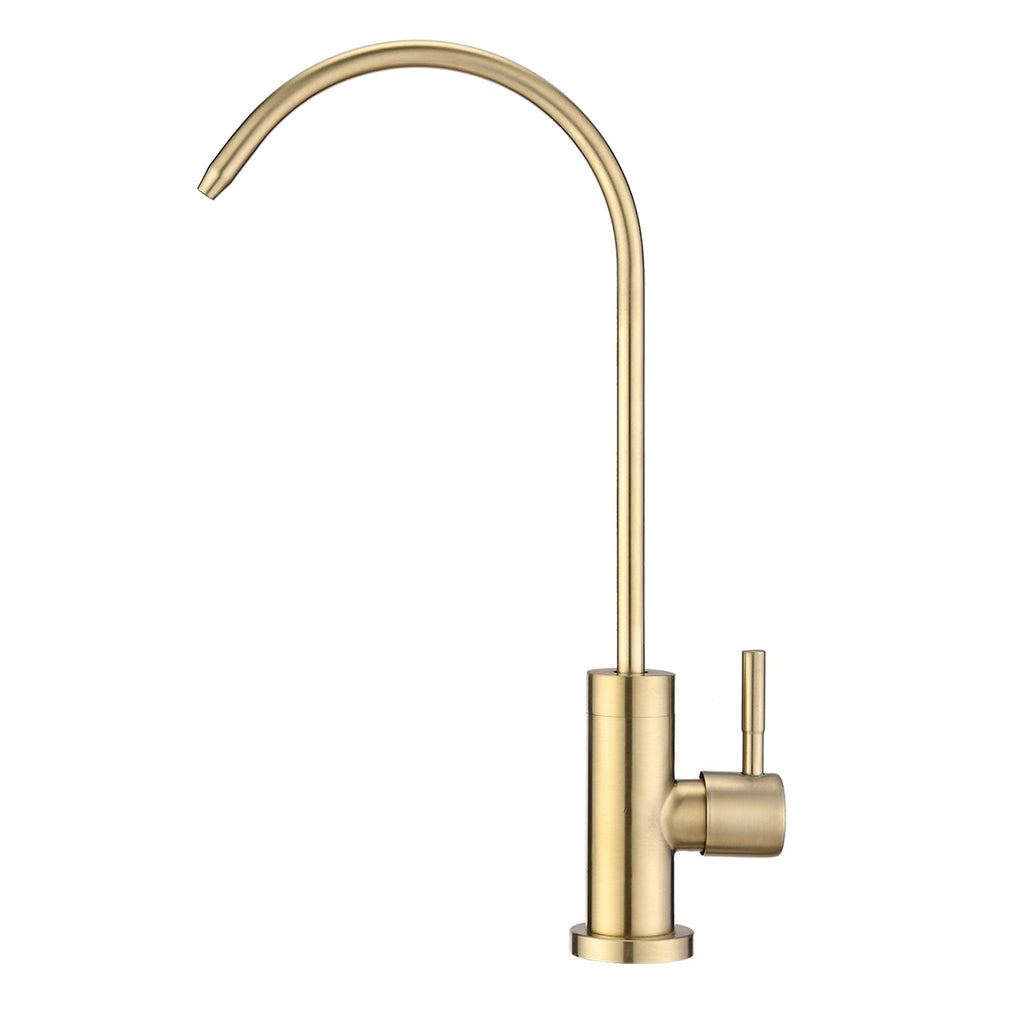 Stainless Steel Kitchen Water Filter Faucet with 360° Swivel - Silver